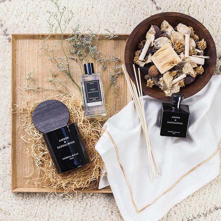 cereria molla geurkaars diffuser roomspray giftset