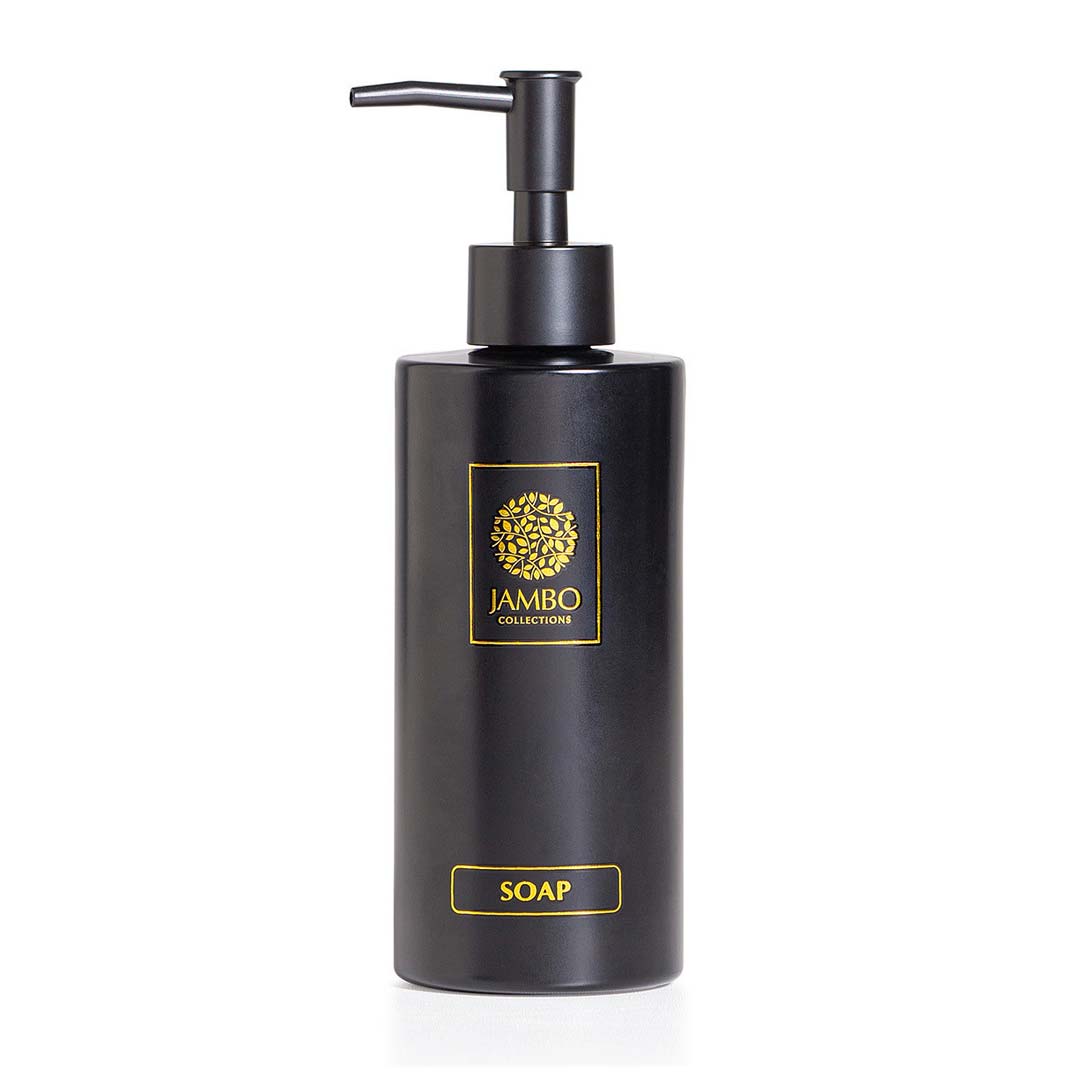 Jambo Collections Pico Turquino handzeep 350ml – kruidig warm geurprofiel met peper, saffraan en sandelhout – bij Interior Fragrances